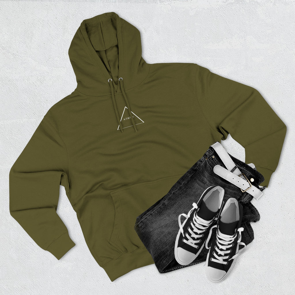 A.T.W.N.B™ Death Valley Shifting Triangle Anti Brand Streetwear Three-Panel Fleece Hoodie