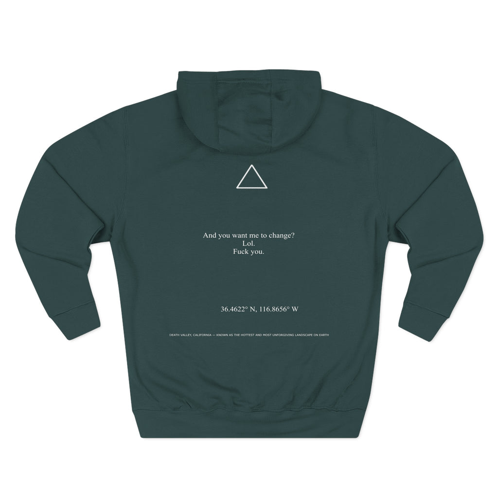 A.T.W.N.B™ Death Valley Shifting Triangle Anti Brand Streetwear Three-Panel Fleece Hoodie